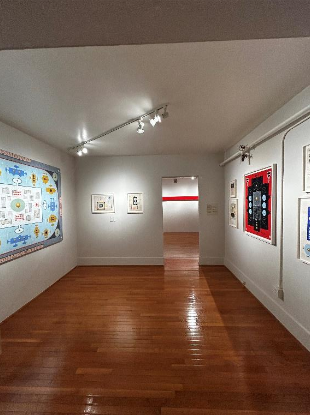 Historic Military Art Museum gallery room displaying military-themed artwork